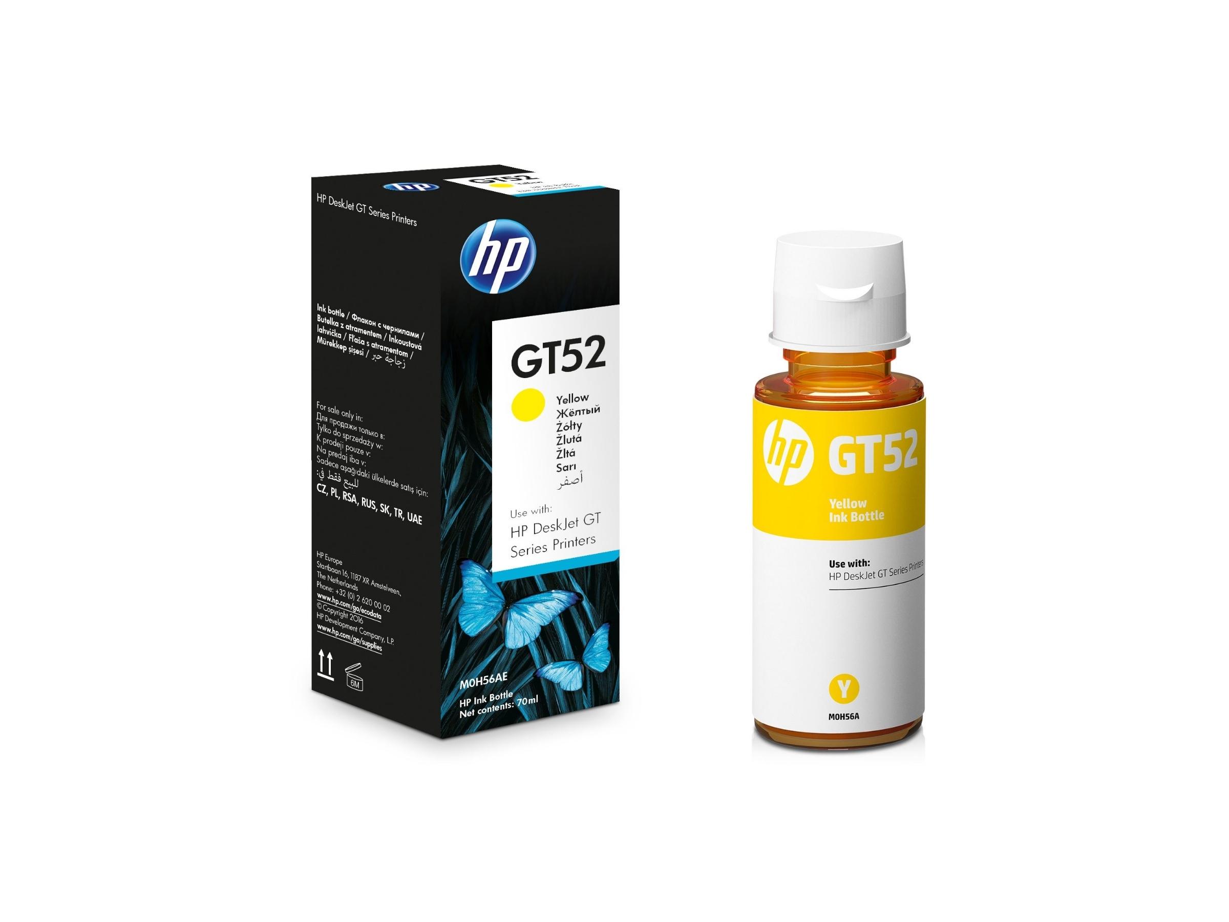 BOTELLA DE TINTA HP GT52 YELLOW (M0H56AL) 70ML